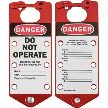 Labeled Snap - On Lockout Hasp