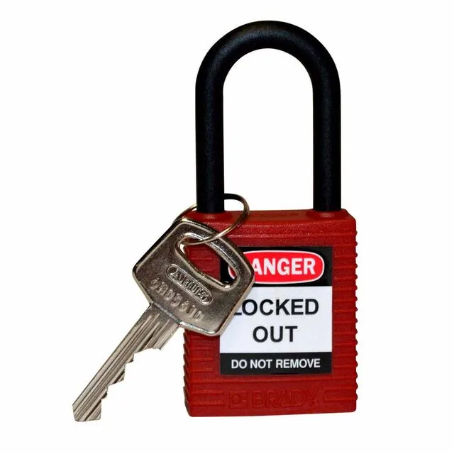 Safety Padlock With Nylon Shackle