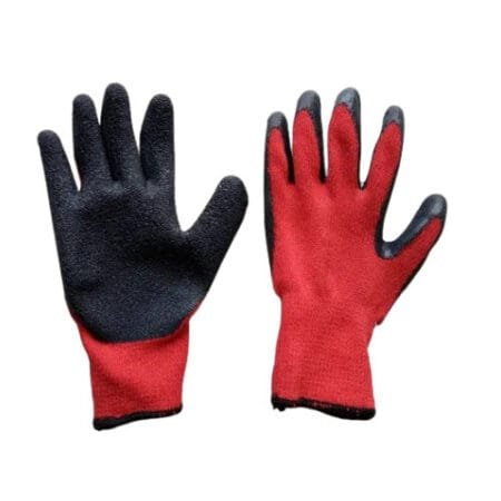 Wrinkle Latex Gloves Red & Black