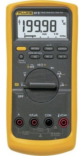 Fluke 87-5 CAL Industrial True-RMS Multimeter with calibration certificate, 1000 V, 10 A