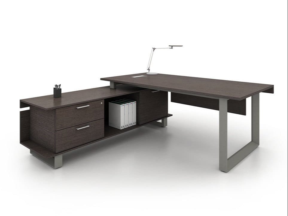 Wooden L Shape Office Boss Table