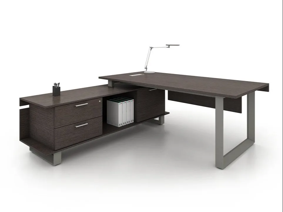 Wooden L Shape Office Boss Table